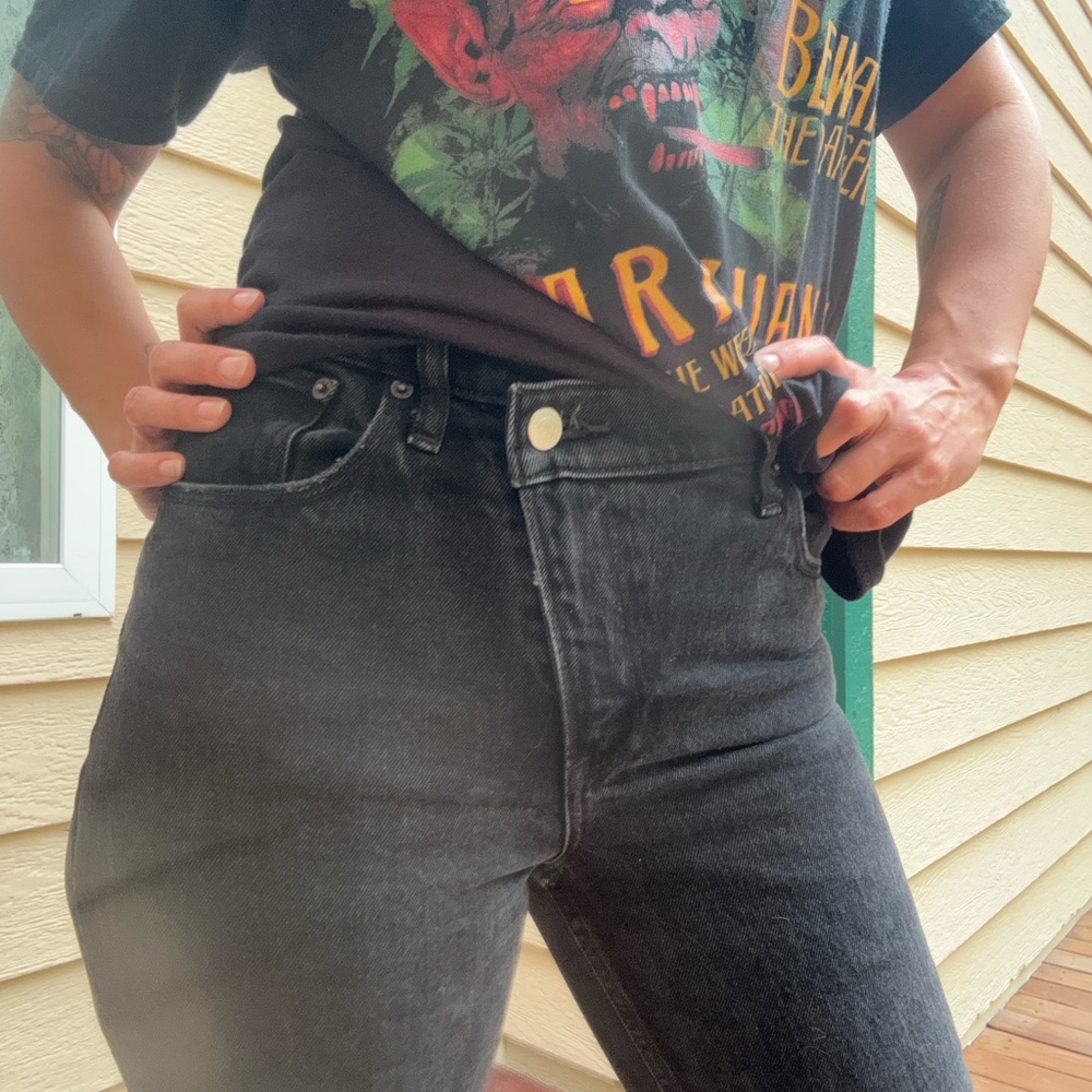 Abercrombie & Fitch Charcoal High Rise Jeans